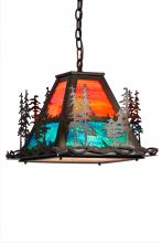 Meyda Green 249612 - 16" Square Tall Pines Pendant