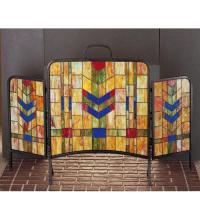 Meyda Green 27241 - 48"W X 31"H Prairie Wheat Fireplace Screen