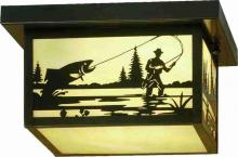 Meyda Green 51887 - 12" Square Hyde Park Fly Fisherman Flushmount