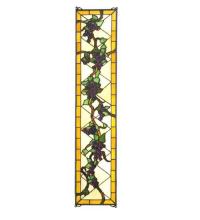 Meyda Green 79792 - 8"W X 36"H Jeweled Grape Stained Glass Window