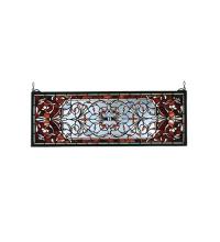 Meyda Green 98059 - 28"W X 10"H Versaille Transom Stained Glass Window