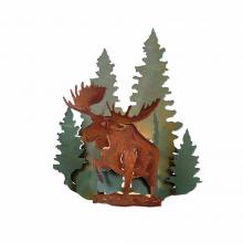 Avalanche Ranch Lighting A10728-04 - Alaskan Moose Sconce - Pine Tree Green-Rust Patina base Finish