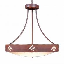 Avalanche Ranch Lighting A42502AF-HR-02 - Ridgemont Chandelier Large - Bowl Bottom - Deception Pass - Frost White Acrylic Bowl