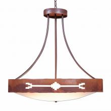 Avalanche Ranch Lighting A42585AF-HR-02 - Ridgemont Chandelier Large - Bowl Bottom - Del Rio - Frost White Acrylic Bowl - Rust Patina Finish