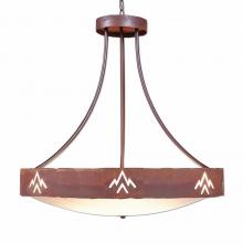 Avalanche Ranch Lighting A42602AF-HR-02 - Ridgemont Chandelier Extra Large - Bowl Bottom - Deception Pass - Frost White Acrylic Bowl