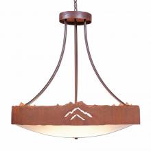 Avalanche Ranch Lighting A42641AF-HR-02 - Ridgemont Chandelier Extra Large - Bowl Bottom - Mountain - Frost White Acrylic Bowl