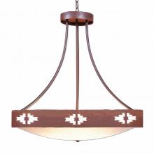 Avalanche Ranch Lighting A42684AF-HR-02 - Ridgemont Chandelier Extra Large - Bowl Bottom - Pueblo - Frost White Acrylic Bowl