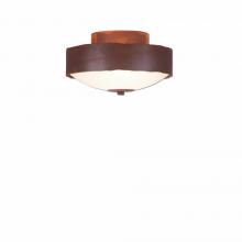 Avalanche Ranch Lighting A47901FC-02 - Ridgemont Close-to-Ceiling Small - Rustic Plain - Frosted Glass Bowl - Rust Patina Finish