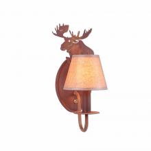 Avalanche Ranch Lighting H13122KR-02 - Diablo Sconce - Alaska Moose - Waxed Kraft Lampshade - Rust Patina Finish