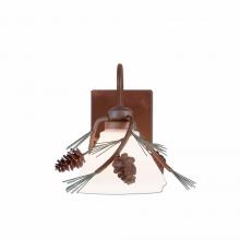 Avalanche Ranch Lighting H54120CW-04 - Cedarwood Sconce - Pine Cone - Opal White Cone Glass - Pine Tree Green-Rust Patina base Finish