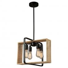 Artcraft AC11714BK - Perris 4 Light Pendant Black