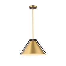 Artcraft AC11910BR - Baltic Collection 1-Light Pendant Brass and black