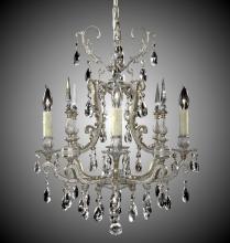 American Brass & Crystal CH7011-A-01G-PI - 4 Light Parisian Chandelier