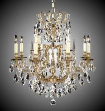 American Brass & Crystal CH7031-A-01G-PI - 8+4 Light Parisian Chandelier