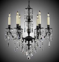 American Brass & Crystal CH7814-U-01G-PI - 6 Light Parisian Spire Chandelier