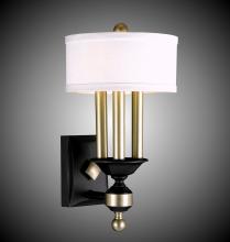 American Brass & Crystal WS5401-32G-36G-ST-GL - 4 Light Kensington Extened Wall Sconce with Shade