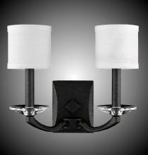 American Brass & Crystal WS5482-32G-36G-ST-GL - 2 Light Kensington Wall Sconce with Shades