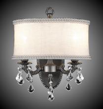 American Brass & Crystal WS6532-ALN-07G-PI-GL - 2 Light Llydia Wall Sconce