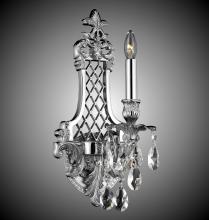 American Brass & Crystal WS9451-ALN-07G-PI - 1 Light Lattice Small Wall Sconce