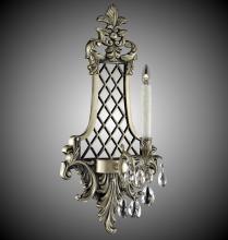 American Brass & Crystal WS9456-OTK-07G-ST - 1 Light Lattice Large Wall Sconce