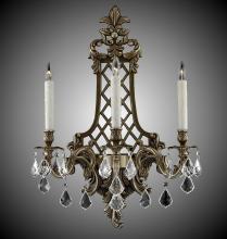 American Brass & Crystal WS9458-ALN-07G-PI - 3 Light Lattice Large Wall Sconce