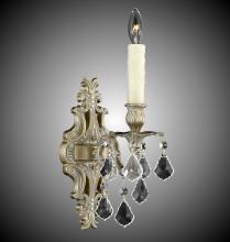 American Brass & Crystal WS9481-ALN-07G-PI - 1 Light Filigree Wall Sconce