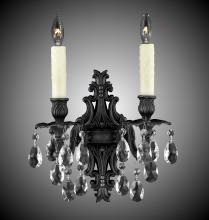 American Brass & Crystal WS9482-ALN-07G-PI - 2 Light Filigree Wall Sconce