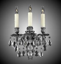 American Brass & Crystal WS9483-ALN-07G-PI - 3 Light Filigree Wall Sconce