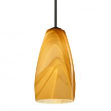 Besa Lighting 1BC-1509HN-BK - Besa Chrissy Pendant Black Honey 1x50W MAX E12 Base