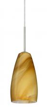 Besa Lighting 1BC-1509HN-LED-SN - Besa Chrissy Pendant Satin Nickel Honey 1x9W LED