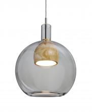 Besa Lighting 1JT-BENJISMNA-LED-SN - Besa, Benji Cord Pendant, Smoke/Natural, Satin Nickel Finish, 1x9W LED