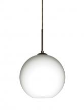 Besa Lighting 1JT-COCO807-LED-BR - Besa Coco 8 Pendant, Opal Matte, Bronze Finish, 1x9W LED