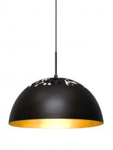 Besa Lighting 1JT-GORDY-BR - Besa Gordy Pendant, Bronze Finish, 1x60W Medium Base