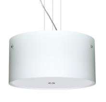 Besa Lighting 1KV-400807-SN - Besa Pendant Tamburo 16 Satin Nickel Opal Matte 3x100W Medium Base