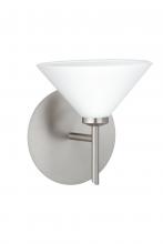 Besa Lighting 1SW-117607-LED-SN - Besa Wall Kona Satin Nickel White 1x5W LED