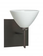 Besa Lighting 1SW-1743KR-LED-BR-SQ - Besa Wall With SQ Canopy Domi Bronze Chalk 1x5W LED