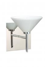 Besa Lighting 1SW-282453-LED-CR-SQ - Besa Wall With SQ Canopy Kona Chrome White Starpoint 1x5W LED