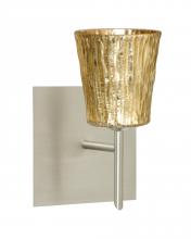 Besa Lighting 1SW-5125GF-LED-SN-SQ - Besa Wall With SQ Canopy Nico 4 Satin Nickel Stone Gold Foil 1x5W LED