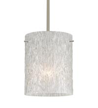 Besa Lighting 1TT-4006GL-LED-SN - Besa Pendant Tamburo 8 Satin Nickel Glitter Stone 1x11W LED