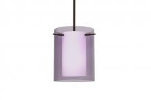 Besa Lighting 1TT-A00607-BR - Besa Stem Pendant Pahu 8 Bronze Transparent Amethyst 1x100W Medium Base