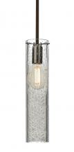 Besa Lighting 1TT-JUNI16CL-EDIL-BR - Besa, Juni 16 Stem Pendant, Clear Bubble, Bronze, 1x4W LED Filament