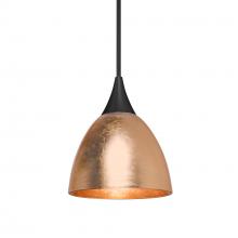 Besa Lighting 1XC-1758CF-BK - Besa Divi Pendant, Copper Foil, Black Finish, 1x50W MAX GY6.35 Base