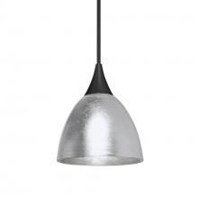 Besa Lighting 1XC-1758SF-BK - Besa Divi Pendant, Silver Foil, Black Finish, 1x50W MAX GY6.35 Base