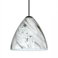 Besa Lighting 1XC-1779MG-BK - Besa Pendant Mia, Black Finish, Marble Grigio 1x50W MAX GY6.35 Base