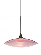 Besa Lighting 1XC-6294RD-BR - Besa Pendant Spazio Bronze Red/Frost 1x50W Halogen