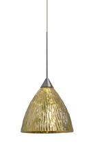 Besa Lighting 1XC-EVEGS-SN - Besa, Eve Cord Pendant, Stone Gold Foil, Satin Nickel Finish, 1x50W Halogen