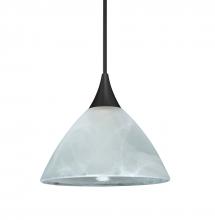 Besa Lighting 1XT-174352-BK - Besa Pendant Domi, Black Finish, Marble 1x50W MAX GY6.35 Base