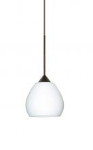 Besa Lighting 1XT-560507-BR - Besa Pendant Tay Tay Bronze Opal Matte 1x50W Halogen