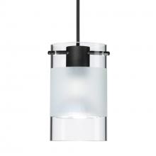 Besa Lighting 1XT-6524EC-BK - Besa Pendant Scope, Black Finish, Clear/Frost 1x50W MAX GY6.35 Base Mr16