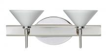 Besa Lighting 2SW-117607-CR - Besa Wall Kona Chrome White 2x40W G9